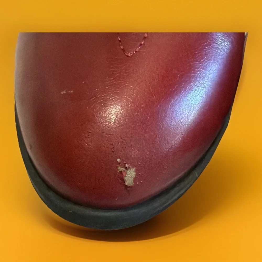Kids Red Western Cowboy Boots with Stretch For Easy On/Off 2 See Pics For Scuffs